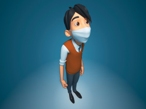 3d cartoon boy Model 3D