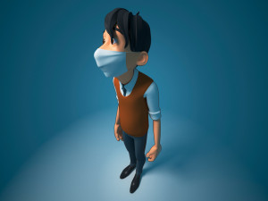 3d cartoon boy Model 3D