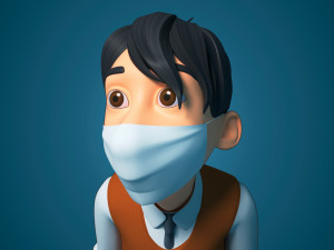 3d cartoon boy Model 3D