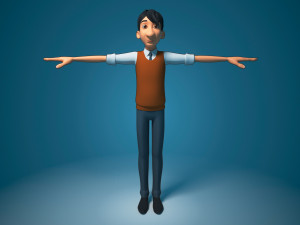 3d cartoon boy Model 3D