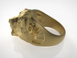 熊动物戒指 3D 打印模型