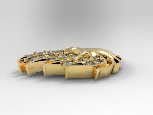 lion diamond pendant Modello di stampa 3D