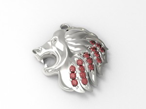 lion diamond pendant Modello di stampa 3D