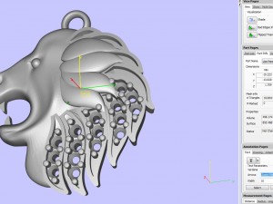 lion diamond pendant Modello di stampa 3D
