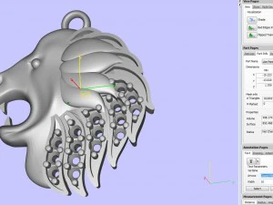 lion diamond pendant 3D Print Model