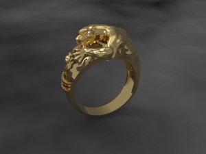 panther diamond ring 3D प्रिंट मॉडल