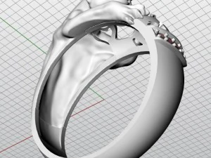 panther diamond ring 3D Print Model