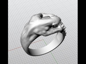 panther diamond ring Modello di stampa 3D