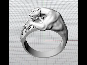 panther diamond ring 3D Print Model