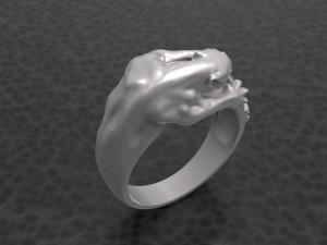 panther diamond ring Modello di stampa 3D