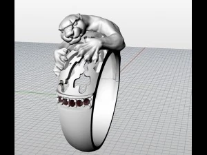 panther diamond ring 3D Print Model