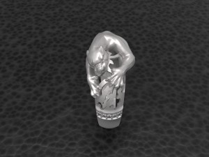 panther diamond ring Modello di stampa 3D