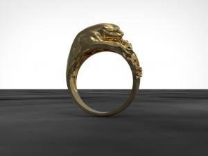 panther diamond ring Modello di stampa 3D
