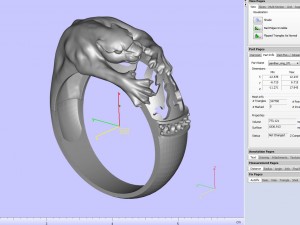 panther diamond ring Modello di stampa 3D