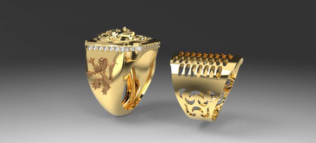 signet ring versase Modelo 3D .c4d .max .obj .3ds .fbx .stl .blend 