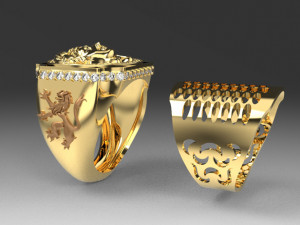 signet ring versase 3D मॉडल