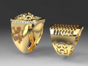 范思哲图章戒指 3D 模型