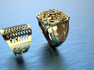 signet ring versase Modelo 3D