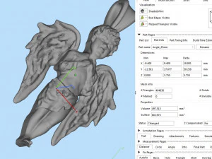 gold shiny angle pendant 3D Model