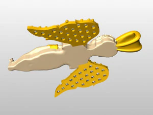 diamond angle pendant 3D Model