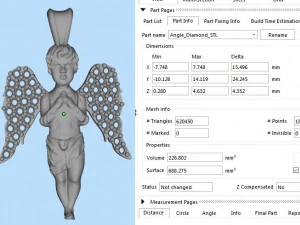 diamond angle pendant 3D Model