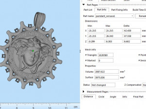 medusa varsace pendant 3D मॉडल