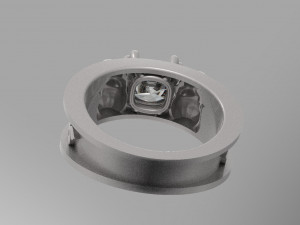 duel skull diamond ring 3D मॉडल