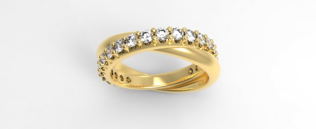 Wedding diamond ring 3D Model .c4d .max .obj .3ds .fbx .stl .blend 
