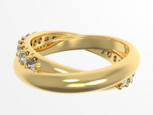 Wedding diamond ring 3D Model