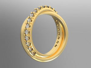 Wedding diamond ring 3D Model