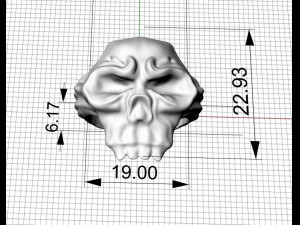 stunning skull biker ring for men and boys 3D 모델