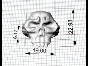 stunning skull biker ring for men and boys 3D Model