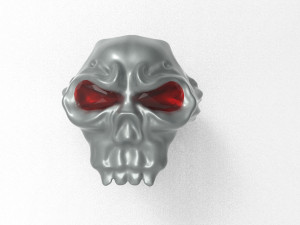 stunning skull biker ring for men and boys 3D 모델