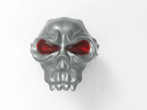 stunning skull biker ring for men and boys 3D Model