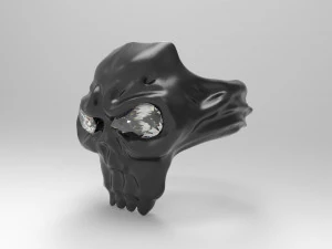 stunning skull biker ring for men and boys 3D Model