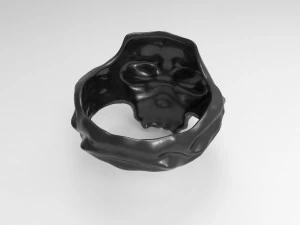 stunning skull biker ring for men and boys 3D Model