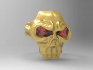 stunning skull biker ring for men and boys 3D Model