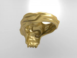 stunning skull biker ring for men and boys 3D Model