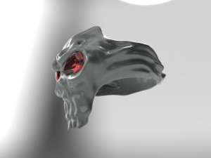 stunning skull biker ring for men and boys 3D 모델