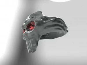 stunning skull biker ring for men and boys 3D Model