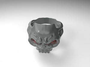 stunning skull biker ring for men and boys 3D 모델