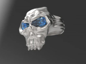 stunning skull biker ring for men and boys 3D Model