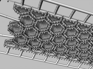 Hexagon Bracelet for single shot print 3D print model Modelo de impresión 3D