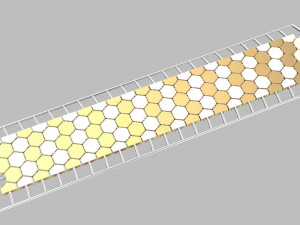 Hexagon Bracelet for single shot print 3D print model Modelo de impresión 3D
