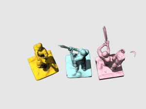 High poly Miniature of Cricketer Sports man 3d printable 3D Модель