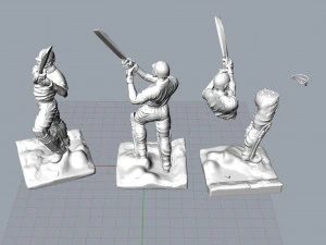High poly Miniature of Cricketer Sports man 3d printable 3D Model
