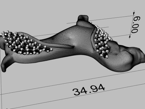 Unieke hondenhanger voor sieraden Cad Design met edelsteen 3D-printmodel 3D Model