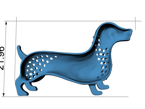 Unique Dog Pendant for jewelry Cad Design With Gemstone 3D print model 3D-Modell