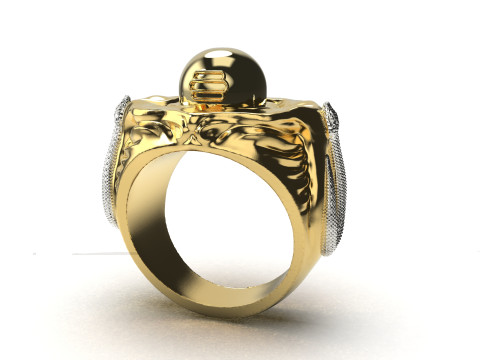Shiva Lingam Motif Ring 3D Printable Digital Model 3D प्रिंट मॉडल