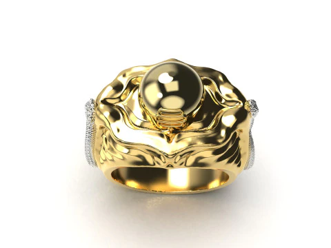 Shiva Lingam Motif Ring 3D Printable Digital Model 3D Print Model